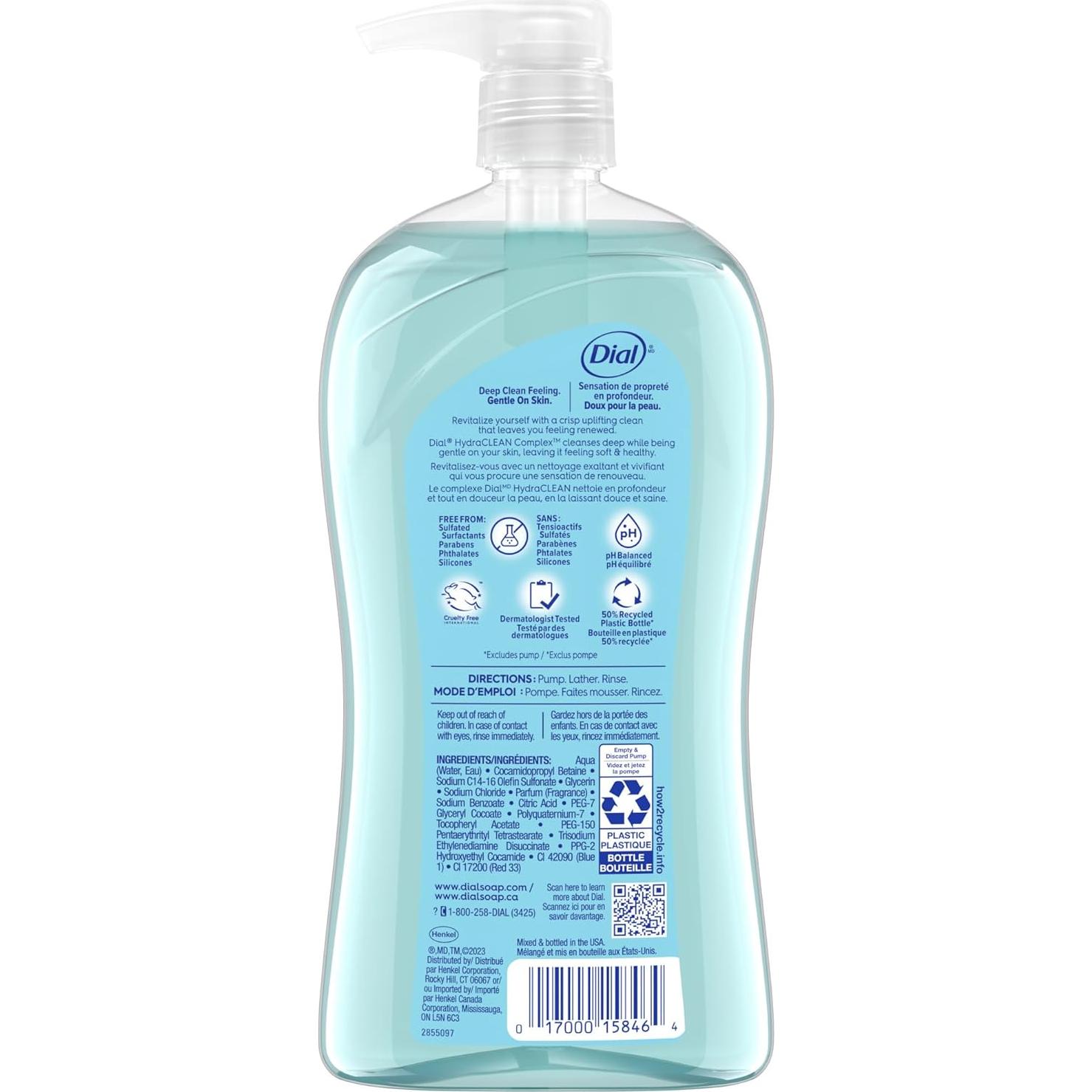 Jabón Corporal Dial 946 ml Agua de Coco Hidratante