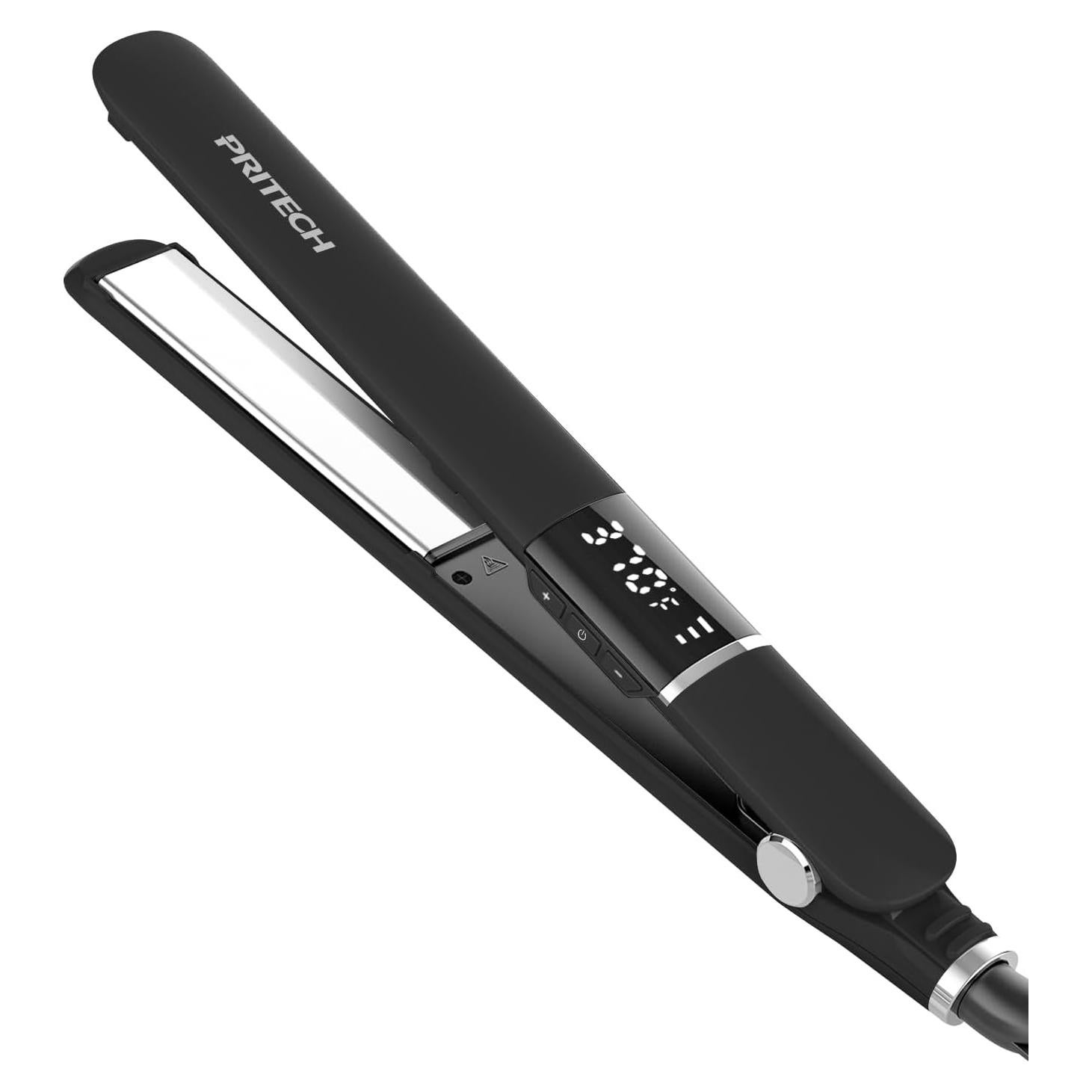 Plancha de Pelo PRITECH Titanio 1" Temperatura Ajustable 143-232°C