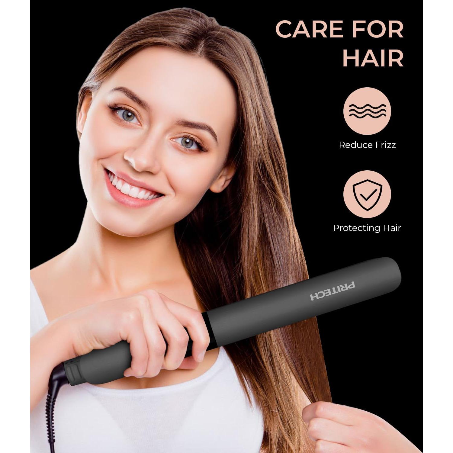 Plancha de Pelo PRITECH Titanio 1" Temperatura Ajustable 143-232°C