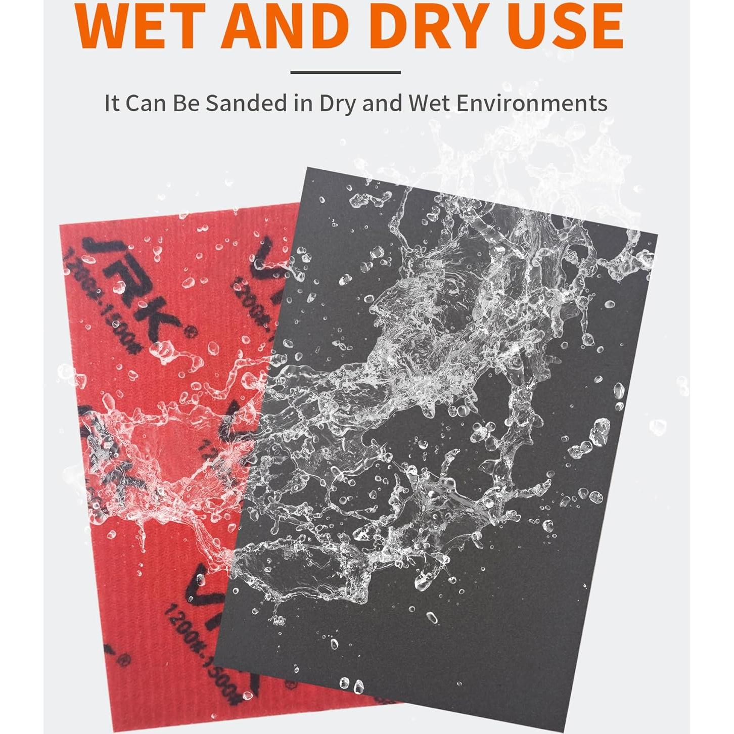 28 Esponjas de Lijado VRKET 180-3000 Grit para Madera y Metal