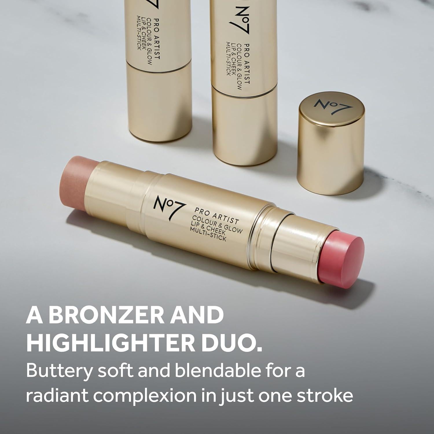 Stick Bronceador y Iluminador No7 - Doble Extremo 10g