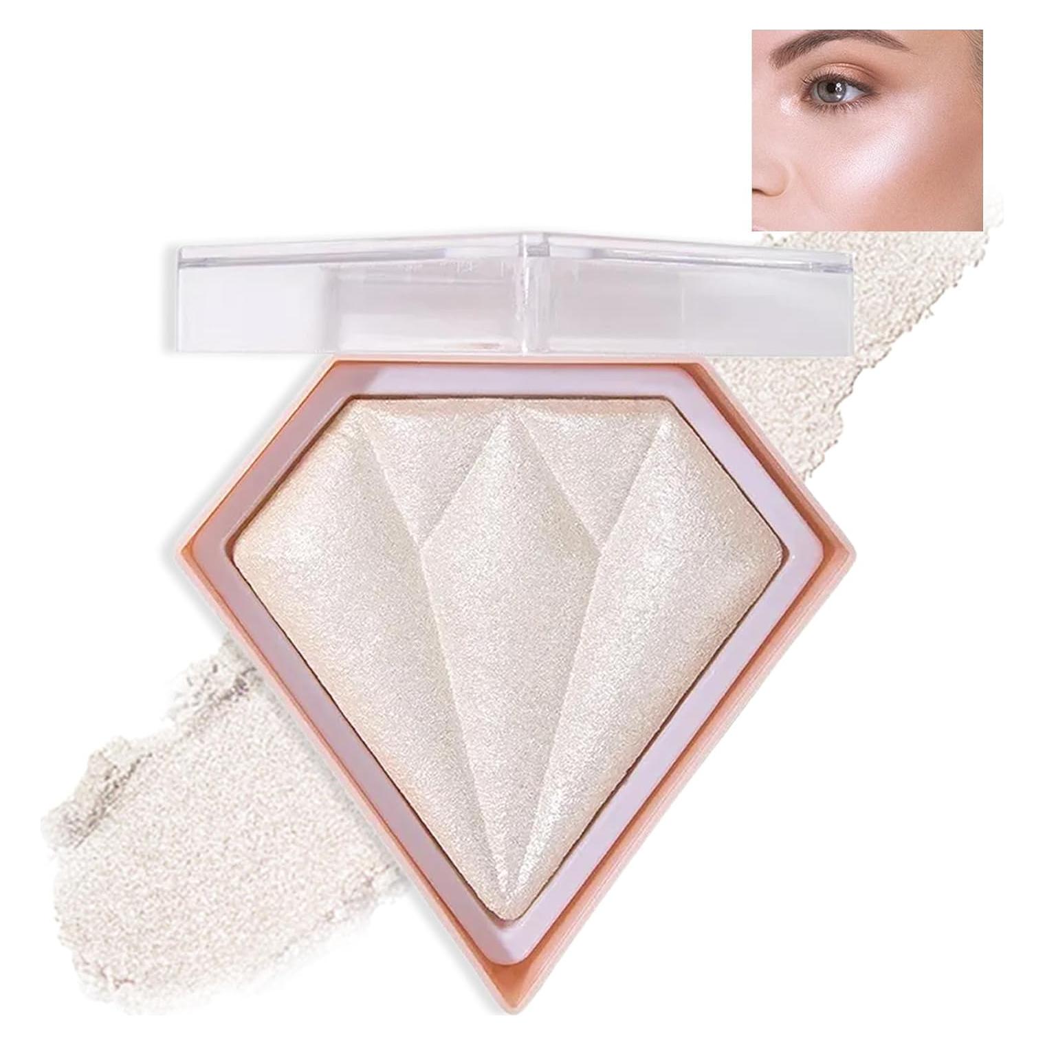 Paleta de Maquillaje Iluminador IONSGAKO 8.2cm Blanco Perla