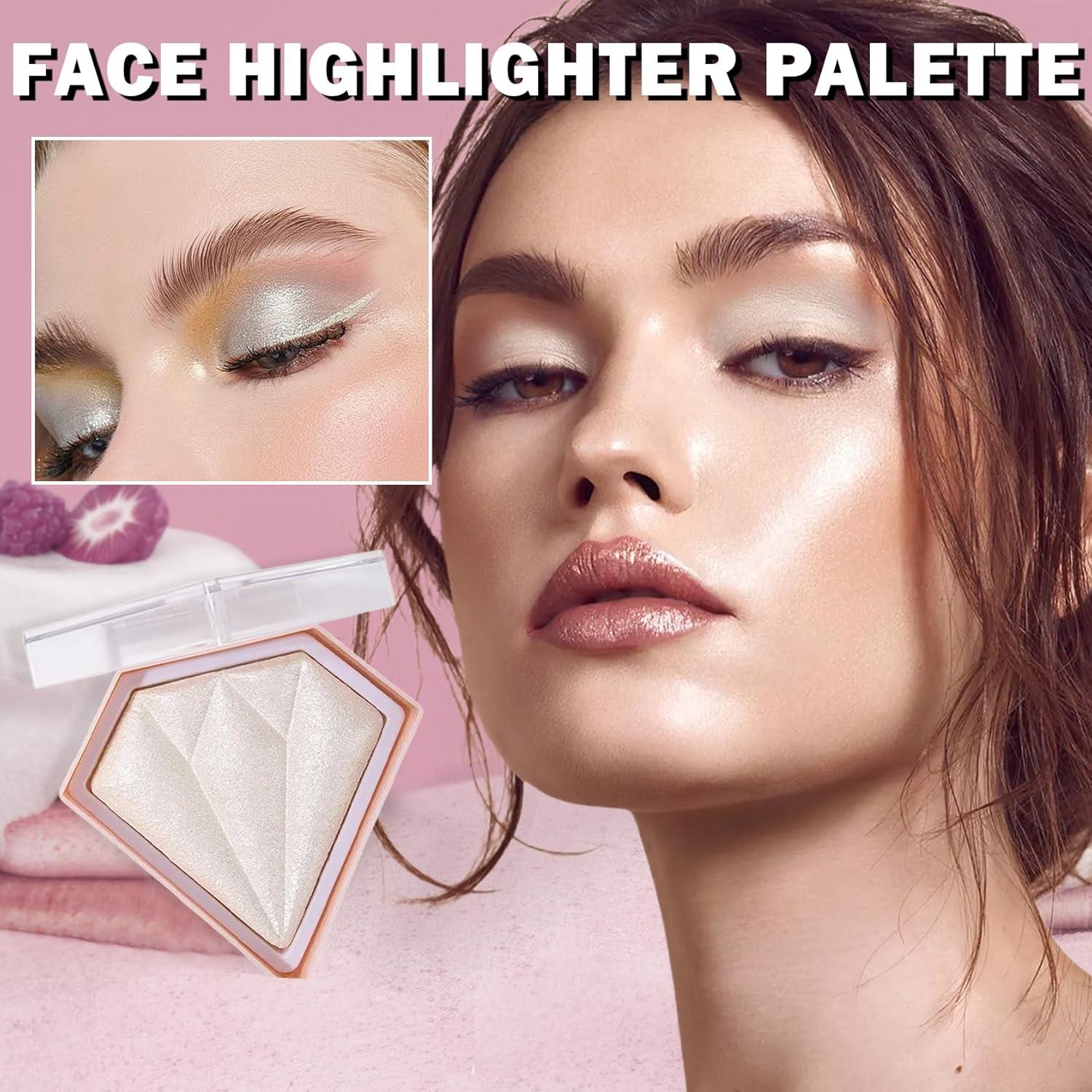 Paleta de Maquillaje Iluminador IONSGAKO 8.2cm Blanco Perla
