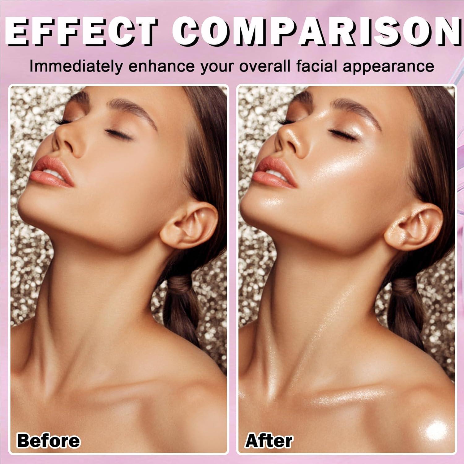 Paleta de Maquillaje Iluminador IONSGAKO 8.2cm Blanco Perla