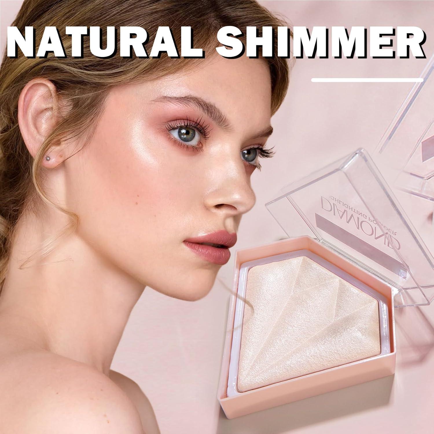 Paleta de Maquillaje Iluminador IONSGAKO 8.2cm Blanco Perla