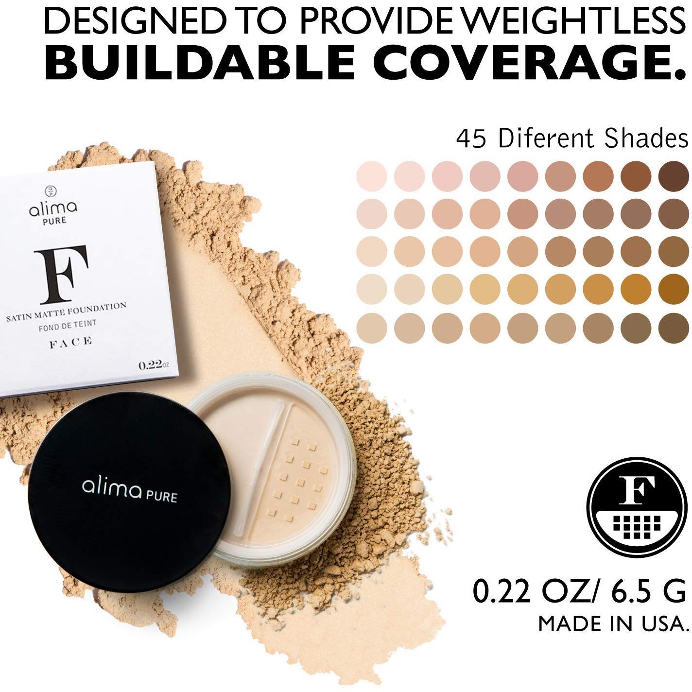 Base Mate de Satén Alima Pure 4.5g Beige 1 - Polvo Mineral