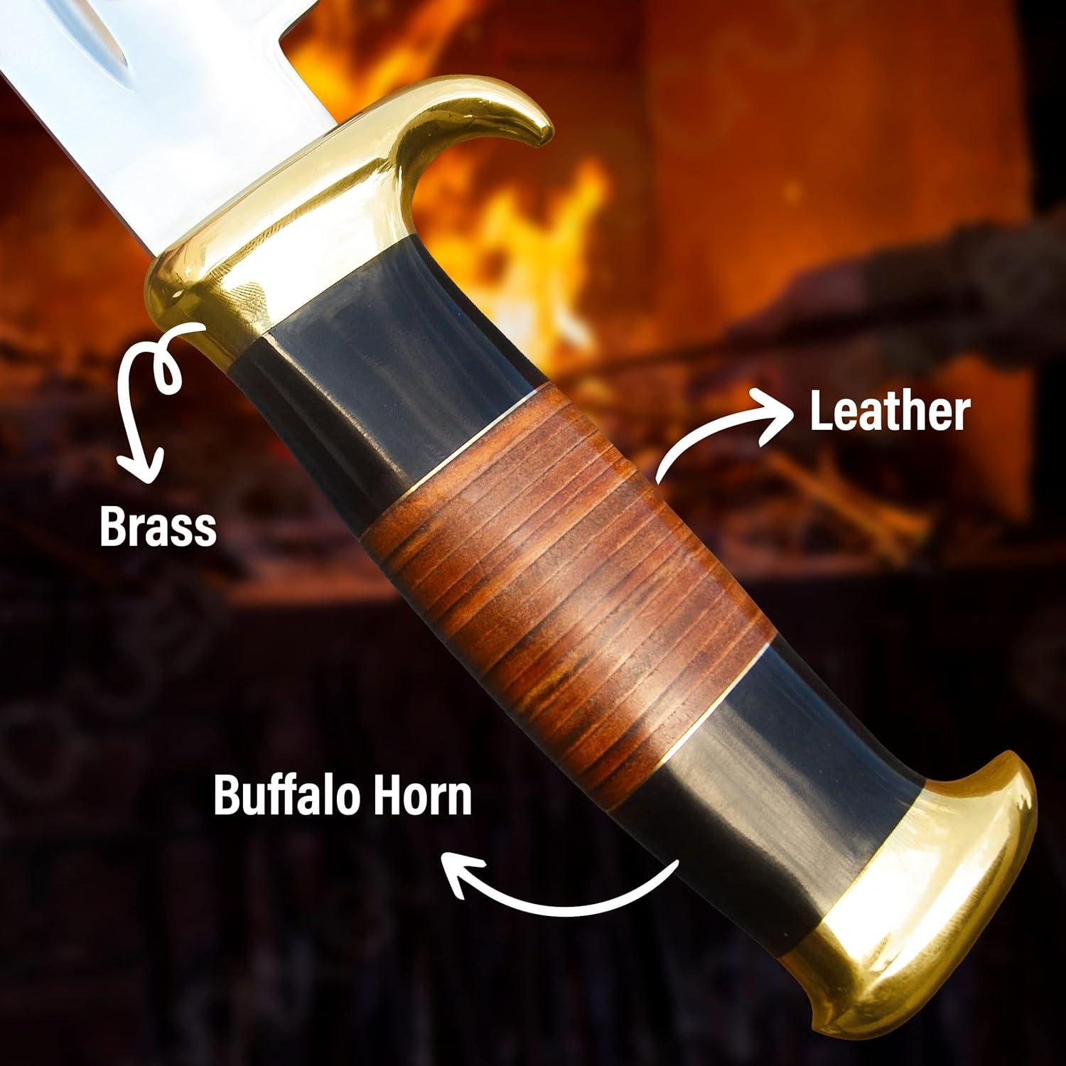 Cuchillo Bowie 45.72 cm EdgeLandKnives con Funda de Cuero