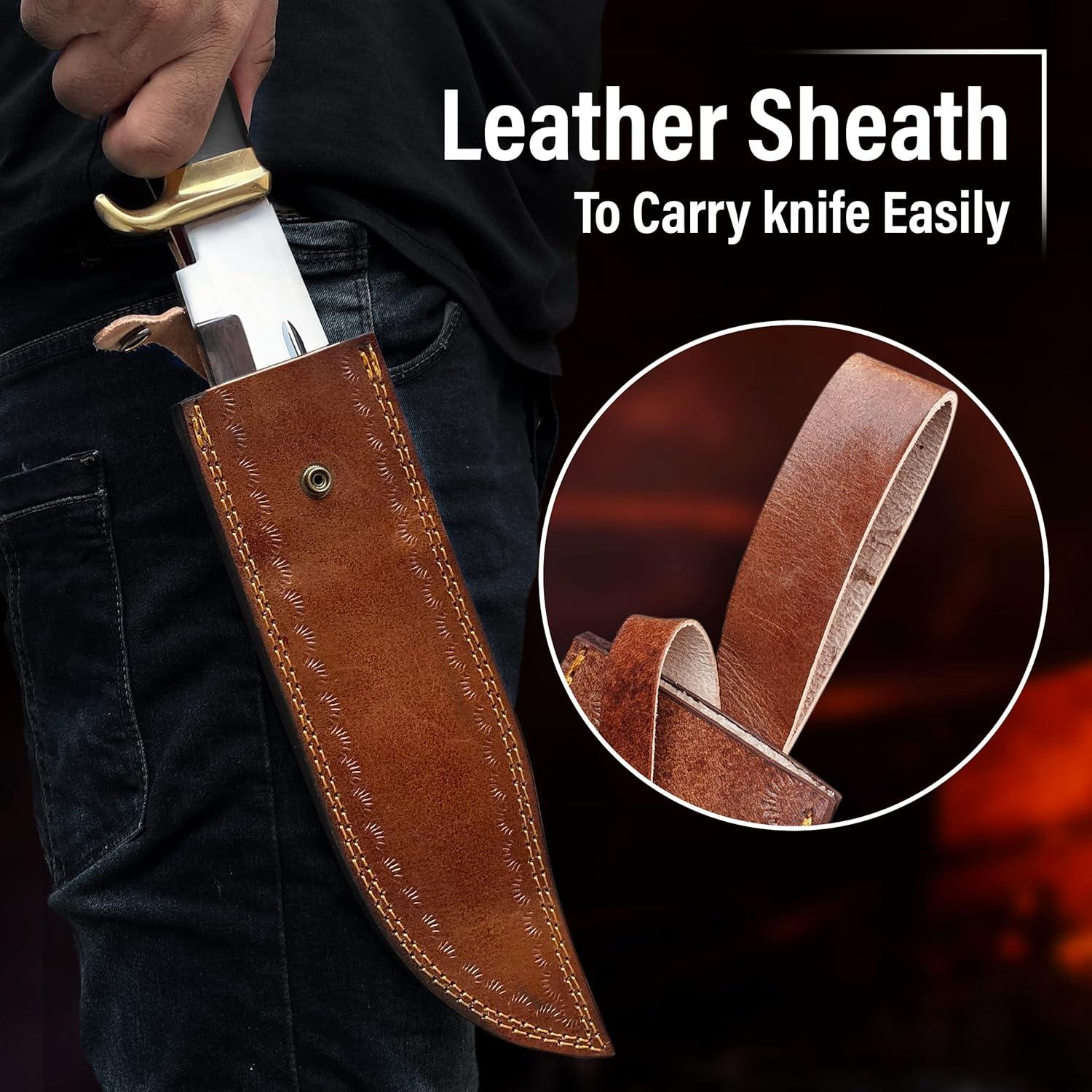 Cuchillo Bowie 45.72 cm EdgeLandKnives con Funda de Cuero