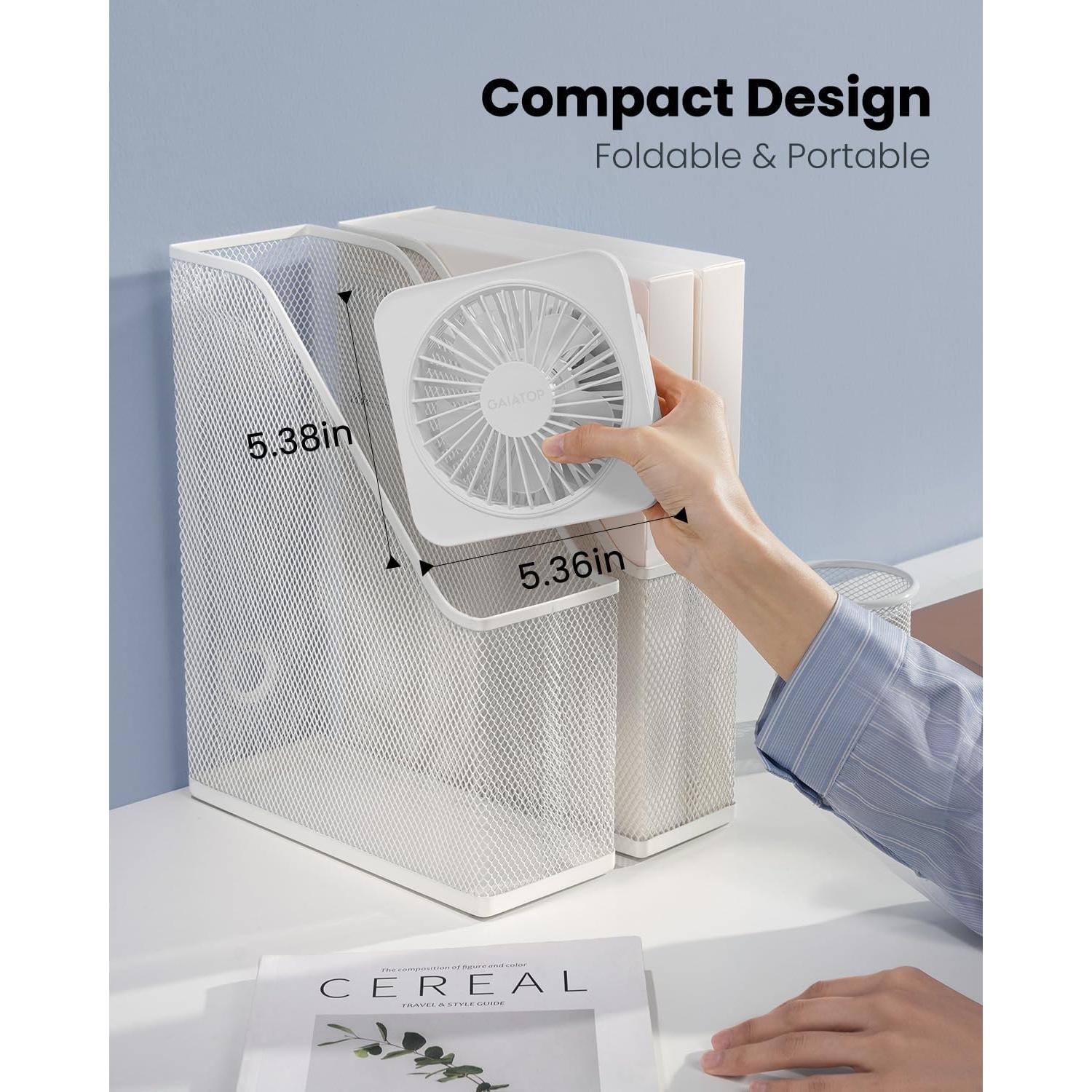 Ventilador de Escritorio Gaiatop DF-01 USB 3 Velocidades 180°