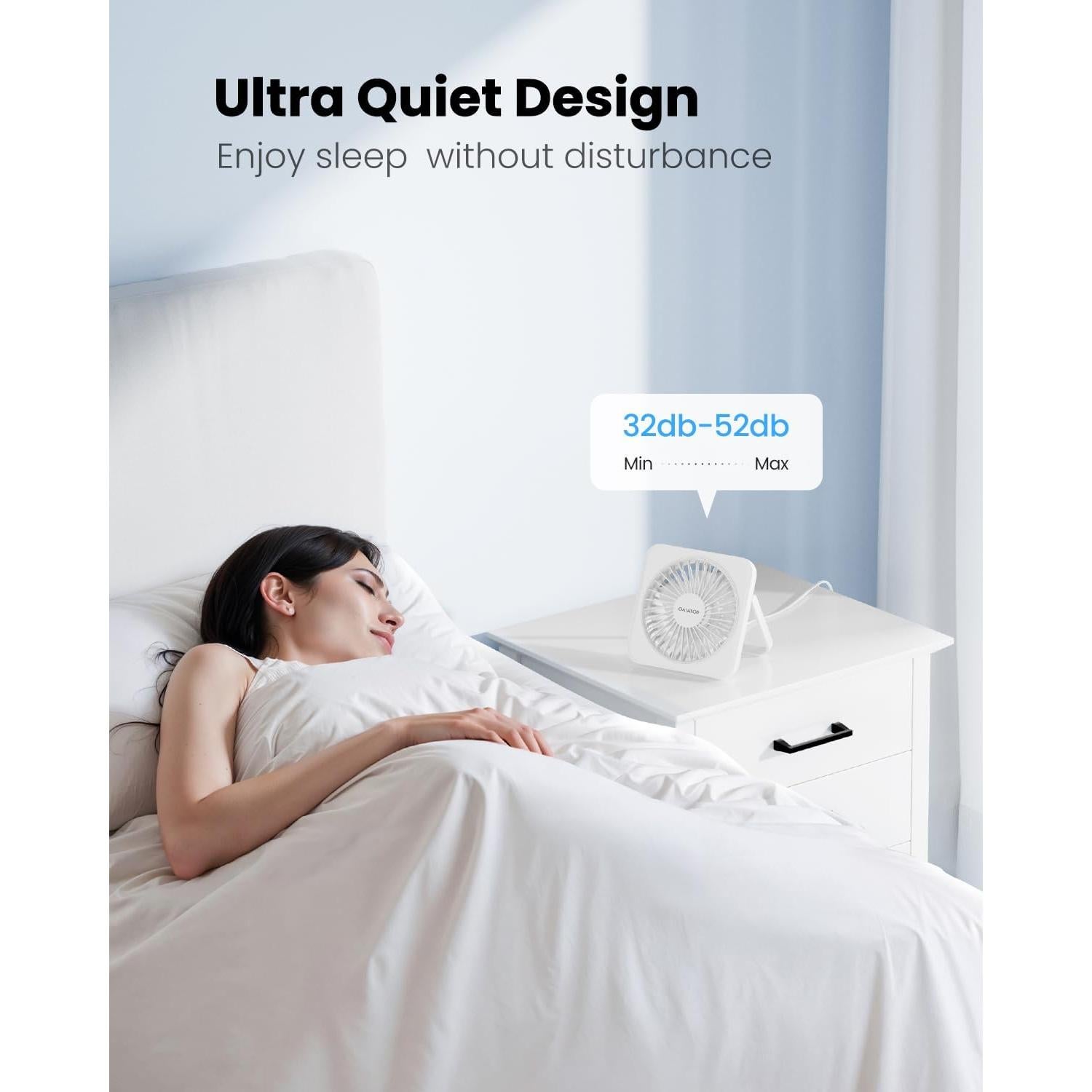 Ventilador de Escritorio Gaiatop DF-01 USB 3 Velocidades 180°