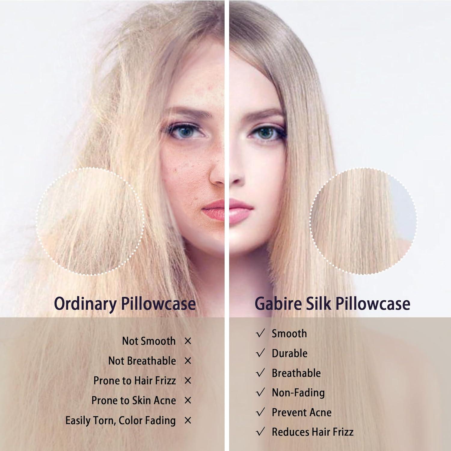 Funda de Almohada de Seda de Morera Gabire Estándar Blanca 66x50.8cm