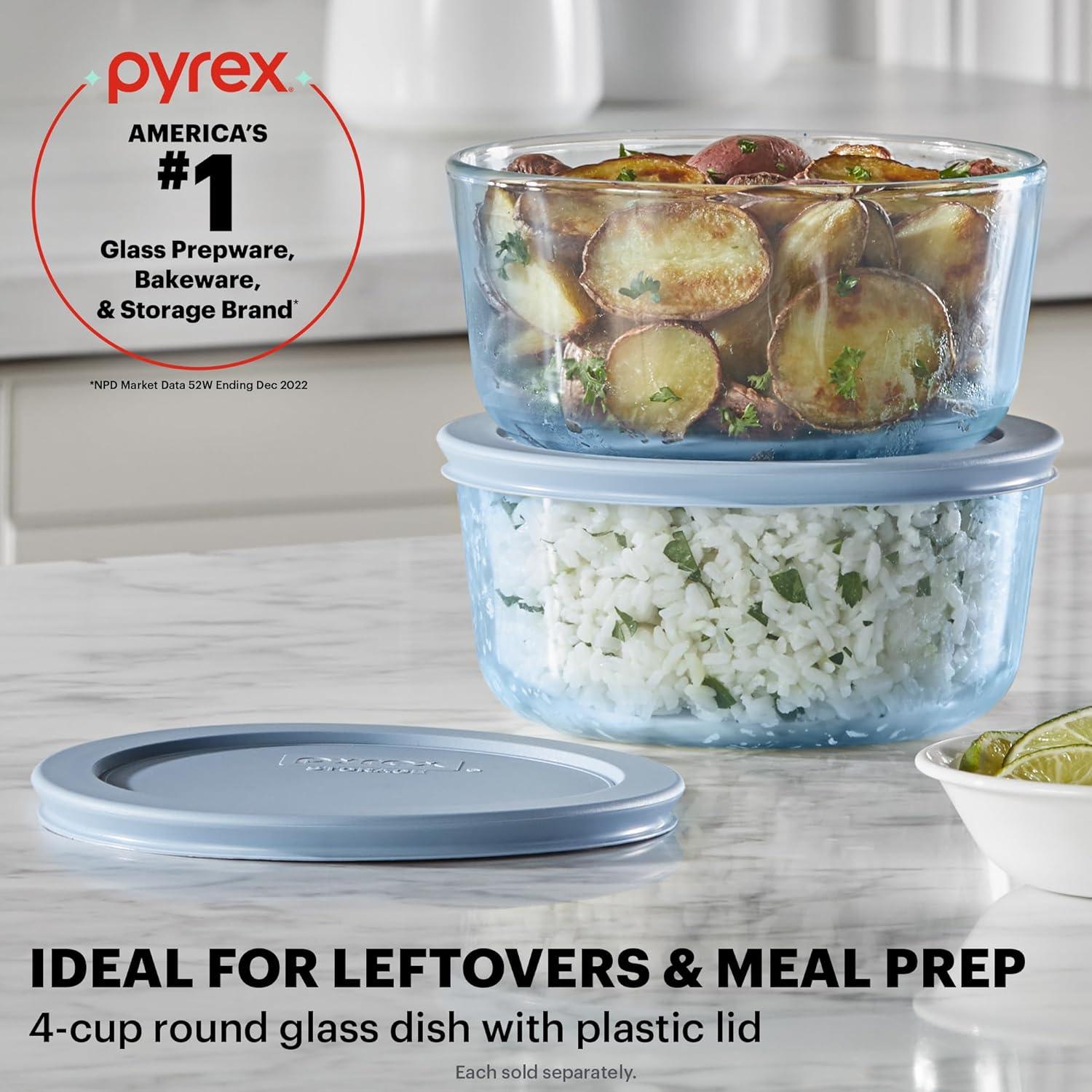 Contenedor de Almacenamiento de Alimentos Pyrex 4 Tazas Redondo