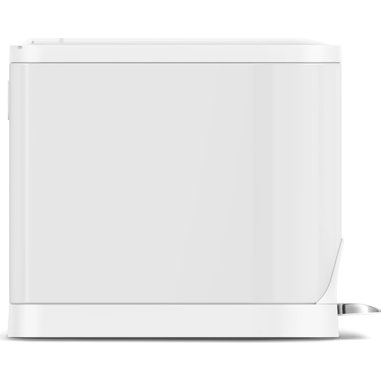 Basurero de Paso 10L simplehuman Tapa Mariposa Acero Blanco