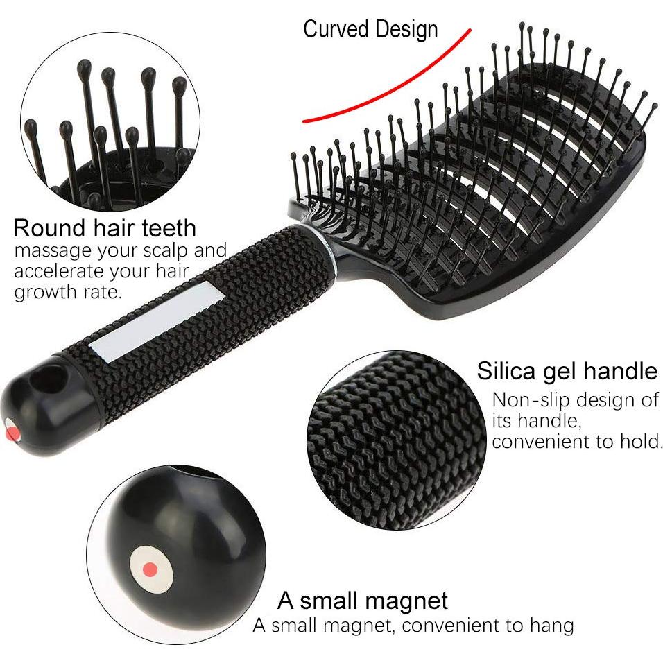 2 Cepillos Desenredantes Curvados Eyxformula para Cabello Húmedo