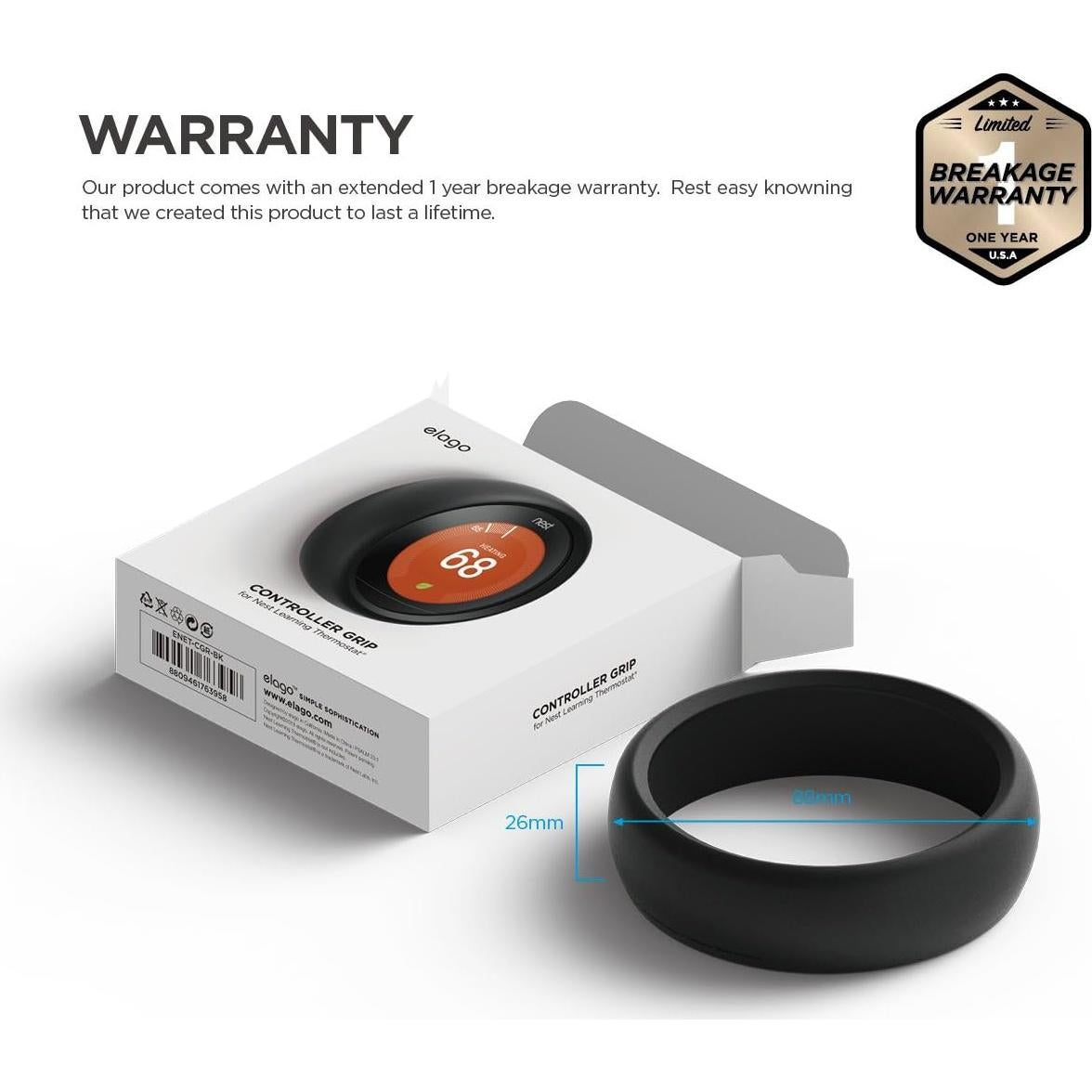 Agarre Controlador Elago para Termostato Nest 2da/3ra Gen - Negro