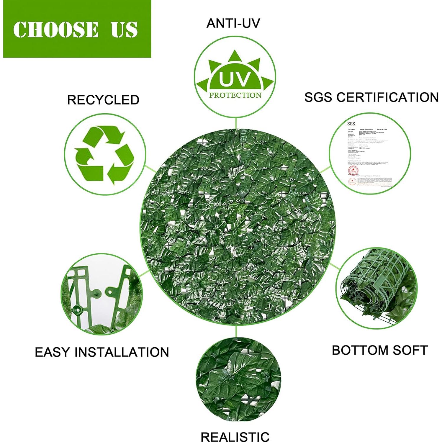 Cerca de Privacidad Hiedra Artificial Bybeton 101,6x203,2 cm