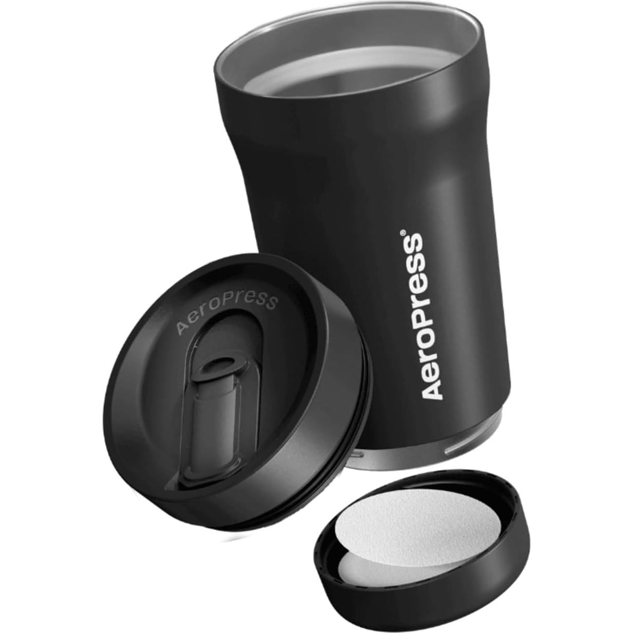 Taza de Café de Viaje AeroPress 473 ml Acero Inoxidable Negro