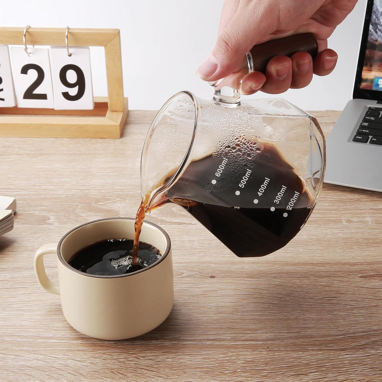 Cafetera de Goteo Lalord 600 ml Vidrio Borosilicato con Filtros