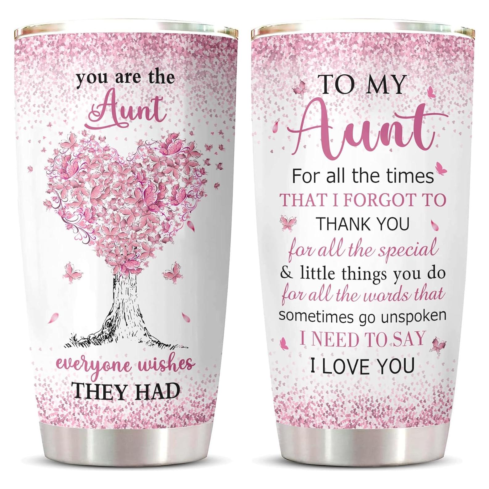 Vaso de Acero Inoxidable 20oz ZANIION para Tía - Regalo Ideal