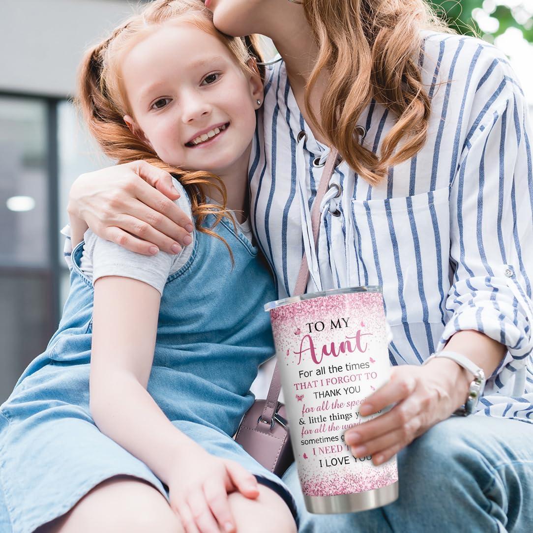 Vaso de Acero Inoxidable 20oz ZANIION para Tía - Regalo Ideal