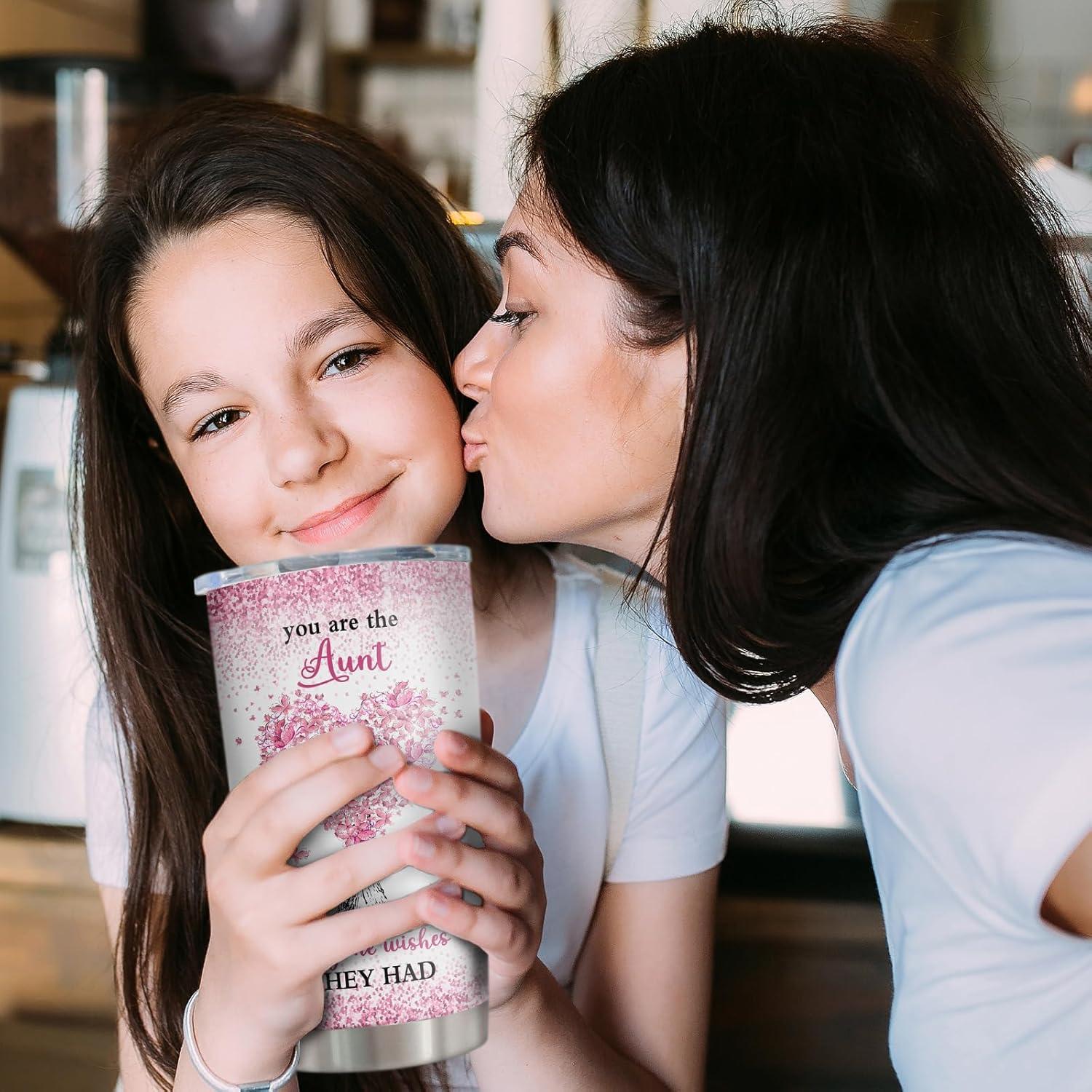 Vaso de Acero Inoxidable 20oz ZANIION para Tía - Regalo Ideal