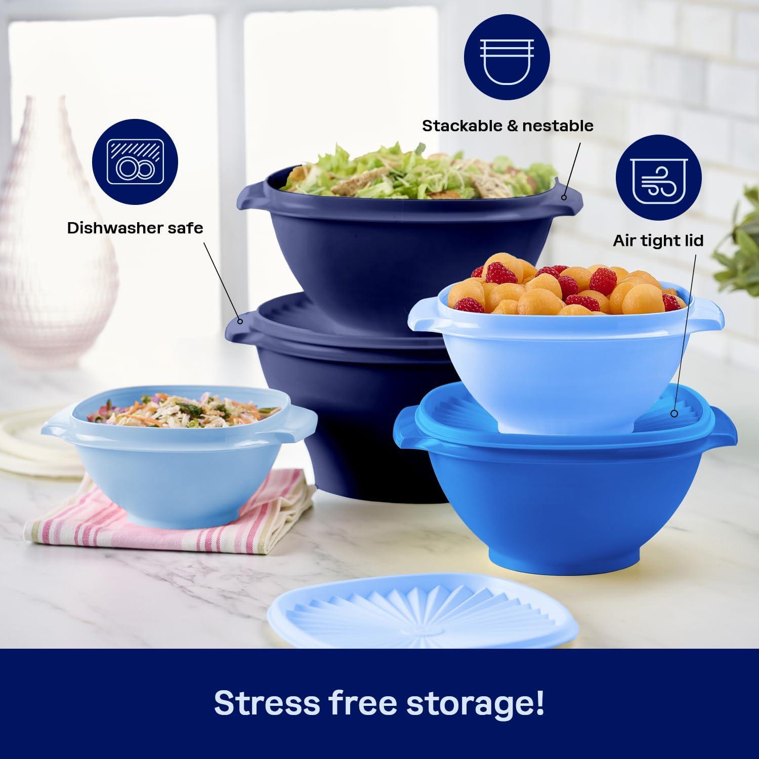Set de 10 Contenedores de Almacenamiento Tupperware Azul