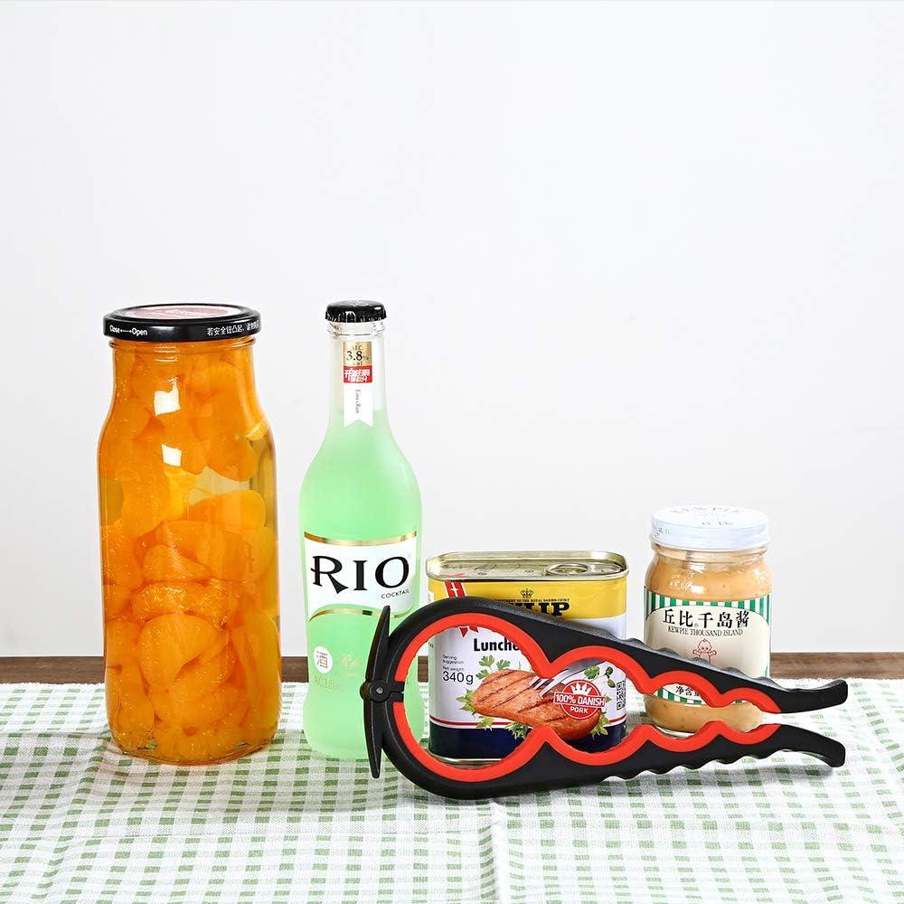 Abre frascos ergonómico Otstar para personas con artritis - Negro y Rojo