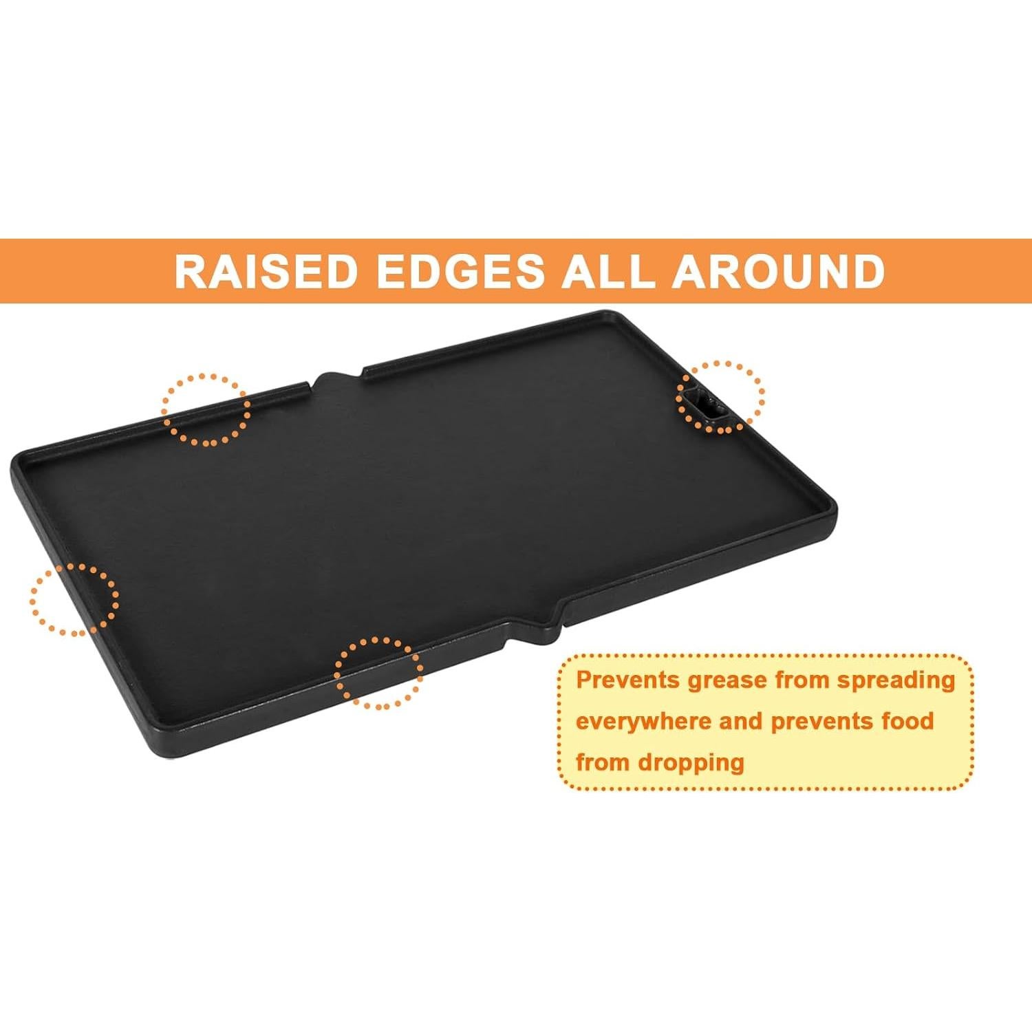 Placa de Hierro Fundido Reversible PETKAO 7404 para Parrilla Weber