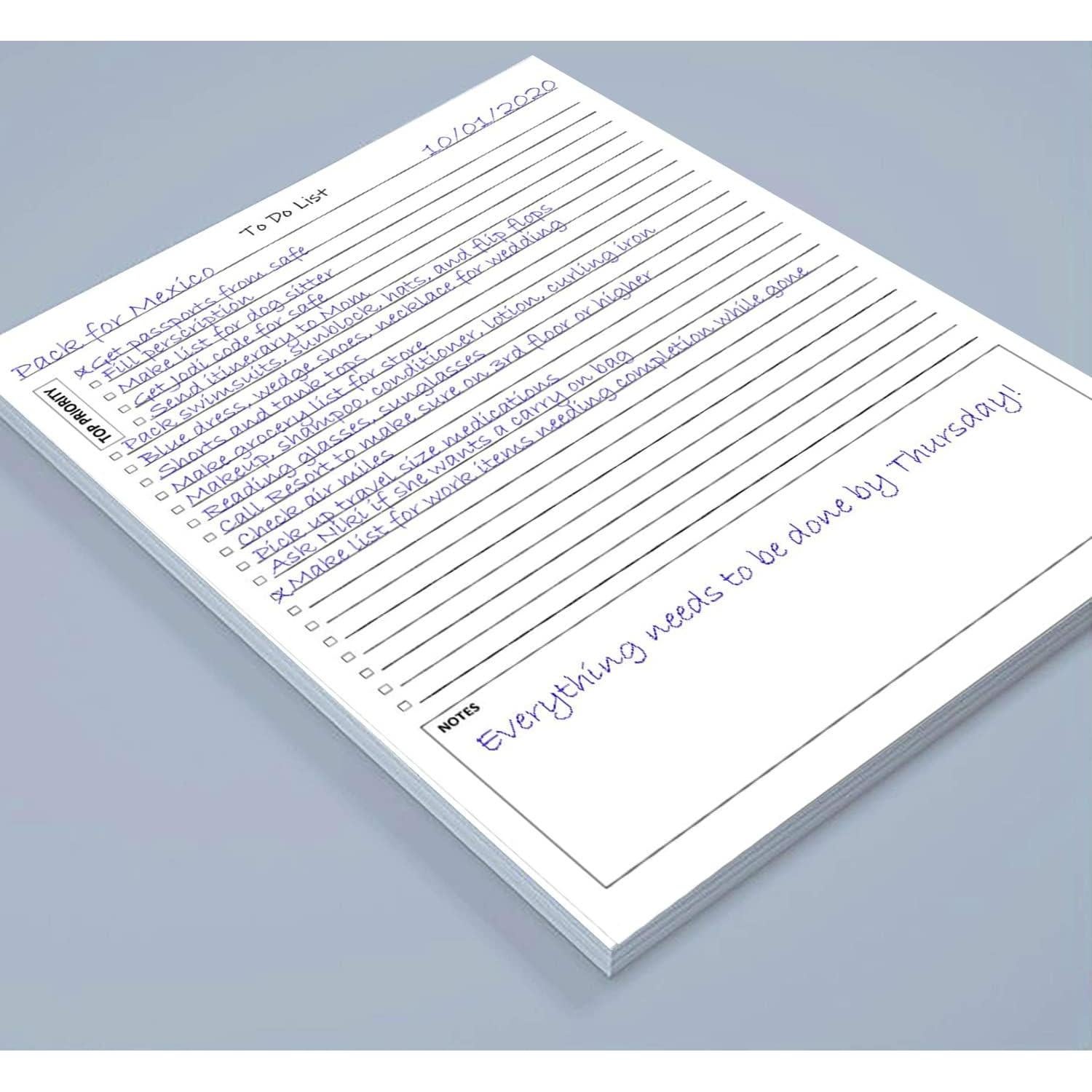 Bloc de Notas de Lista de Tareas Life Charge 60 Páginas A4