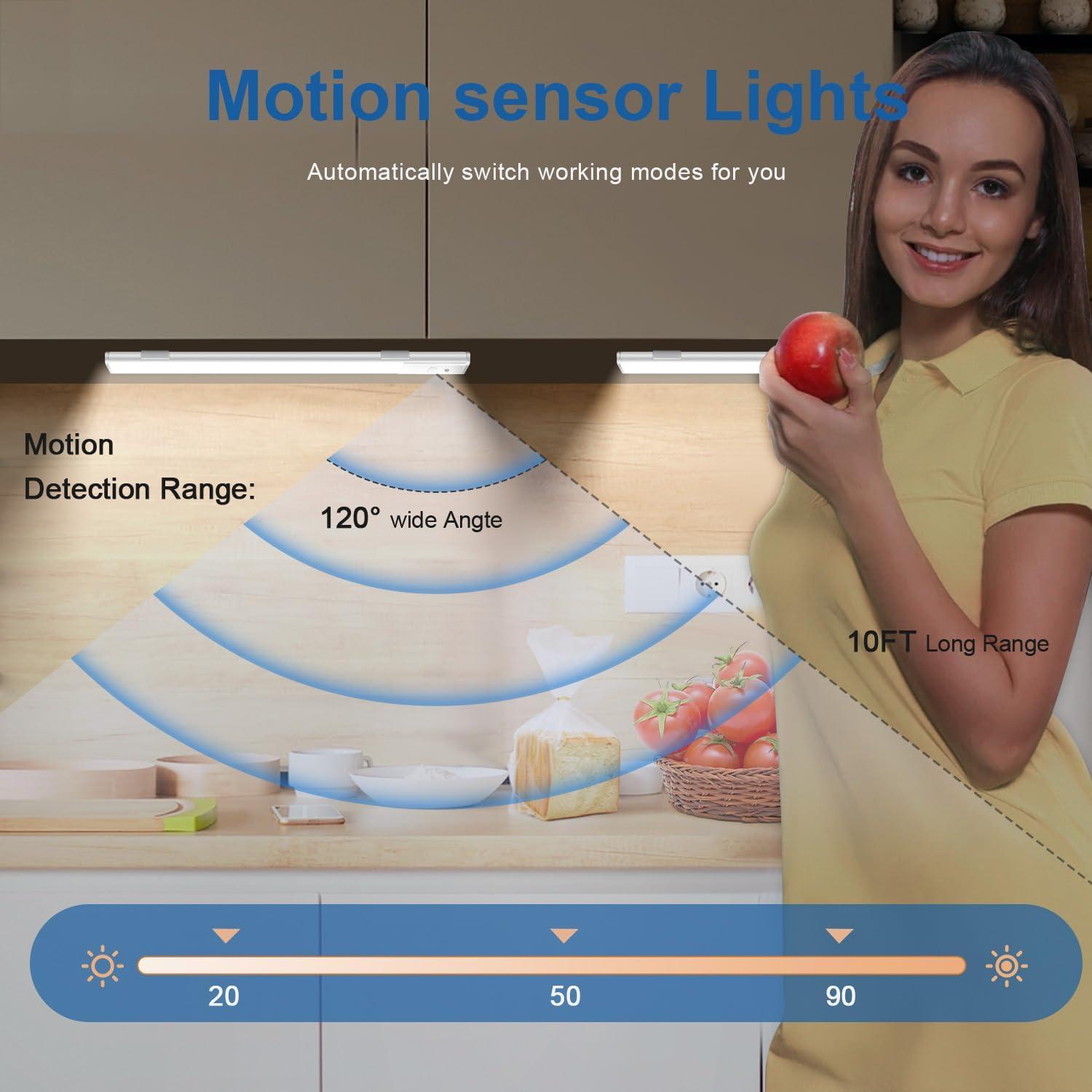 Luces Bajo el Gabinete Long-Stars 64 LED Inalámbricas con Sensor