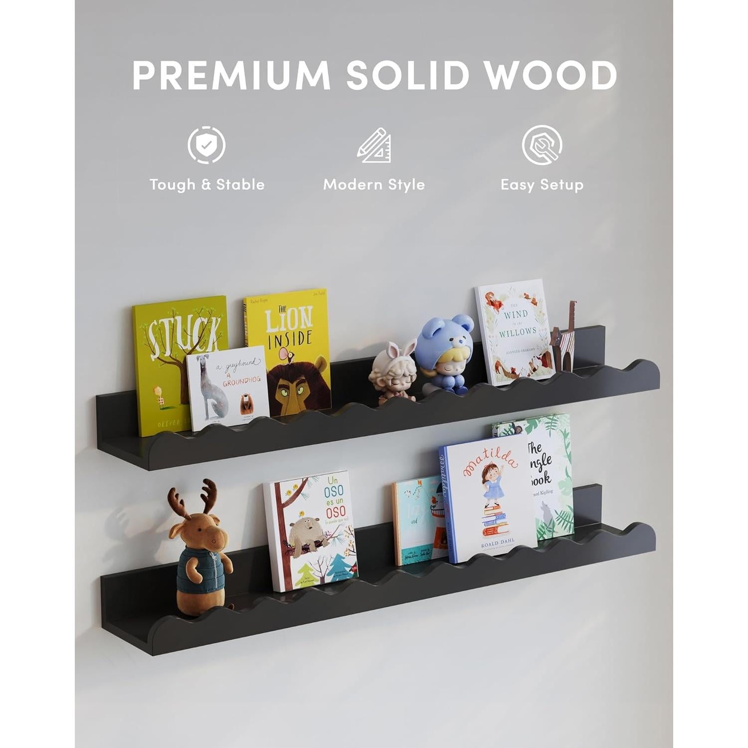 Estantes de Madera Seocry XKJ0001 para Guardería 4 Unidades Negro