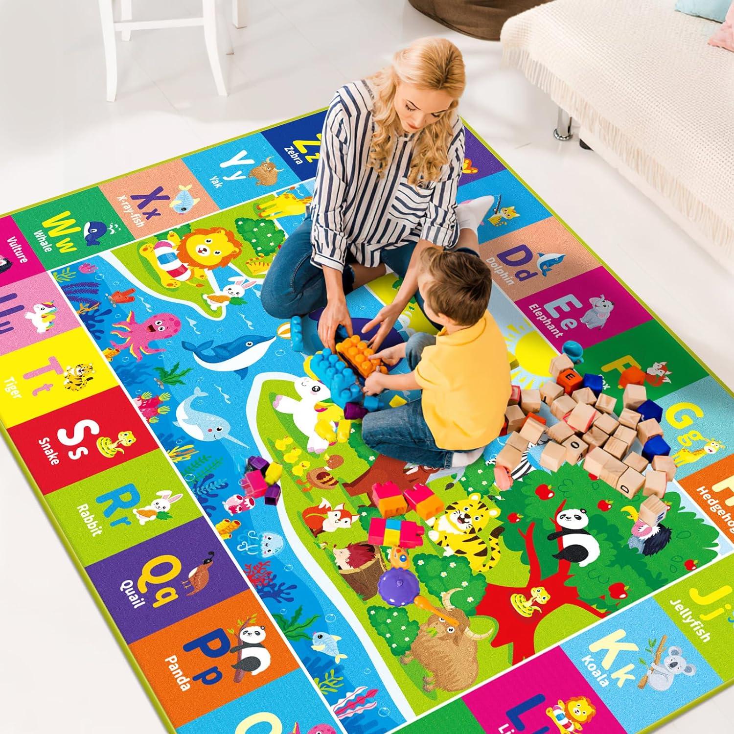 Alfombra de Juego Plegable AKASISRUG 200x150 cm Animales