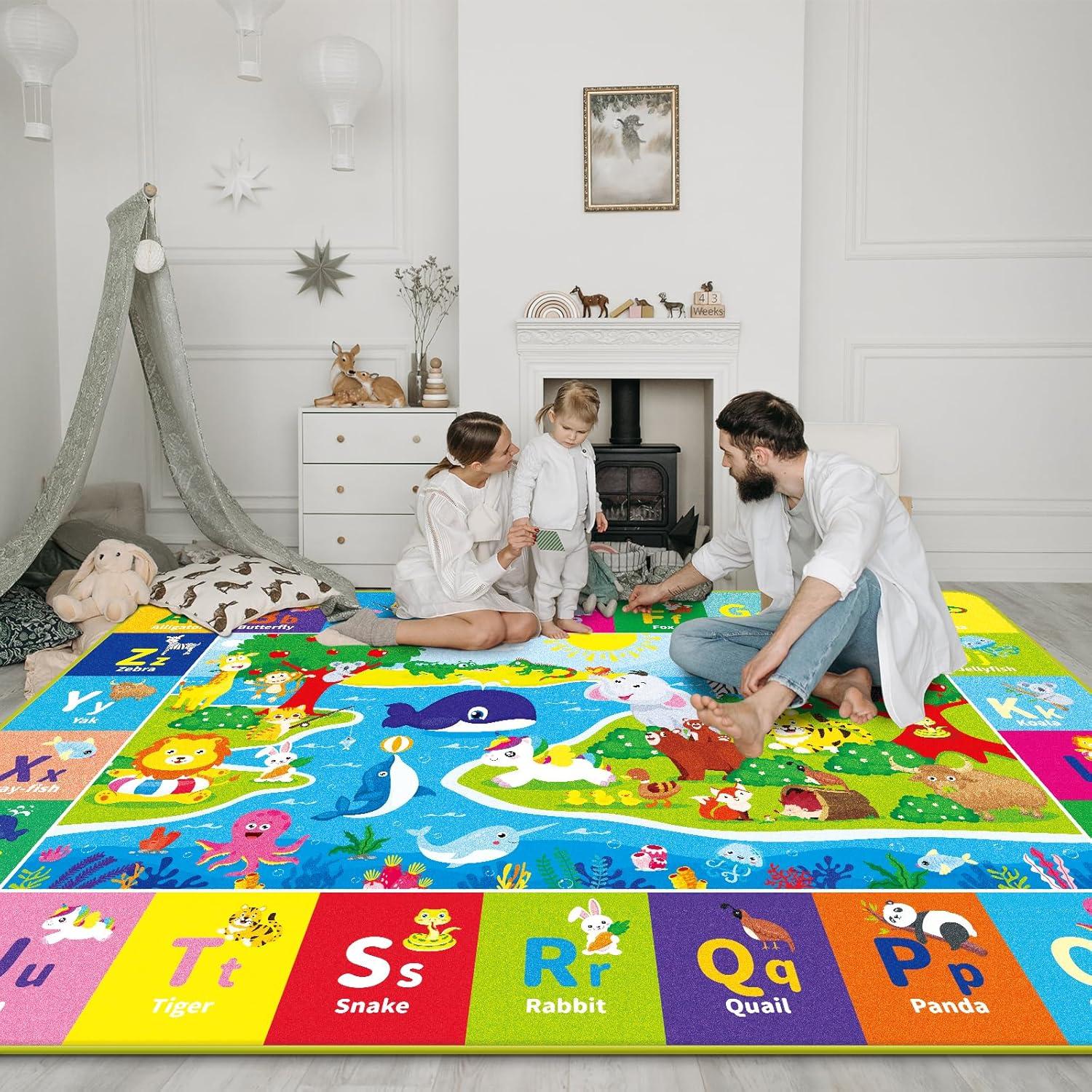 Alfombra de Juego Plegable AKASISRUG 200x150 cm Animales