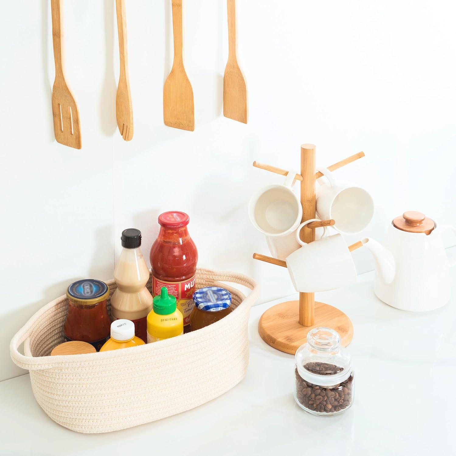 Cestas de Almacenamiento MINTWOOD 5 Piezas Beige Algodón