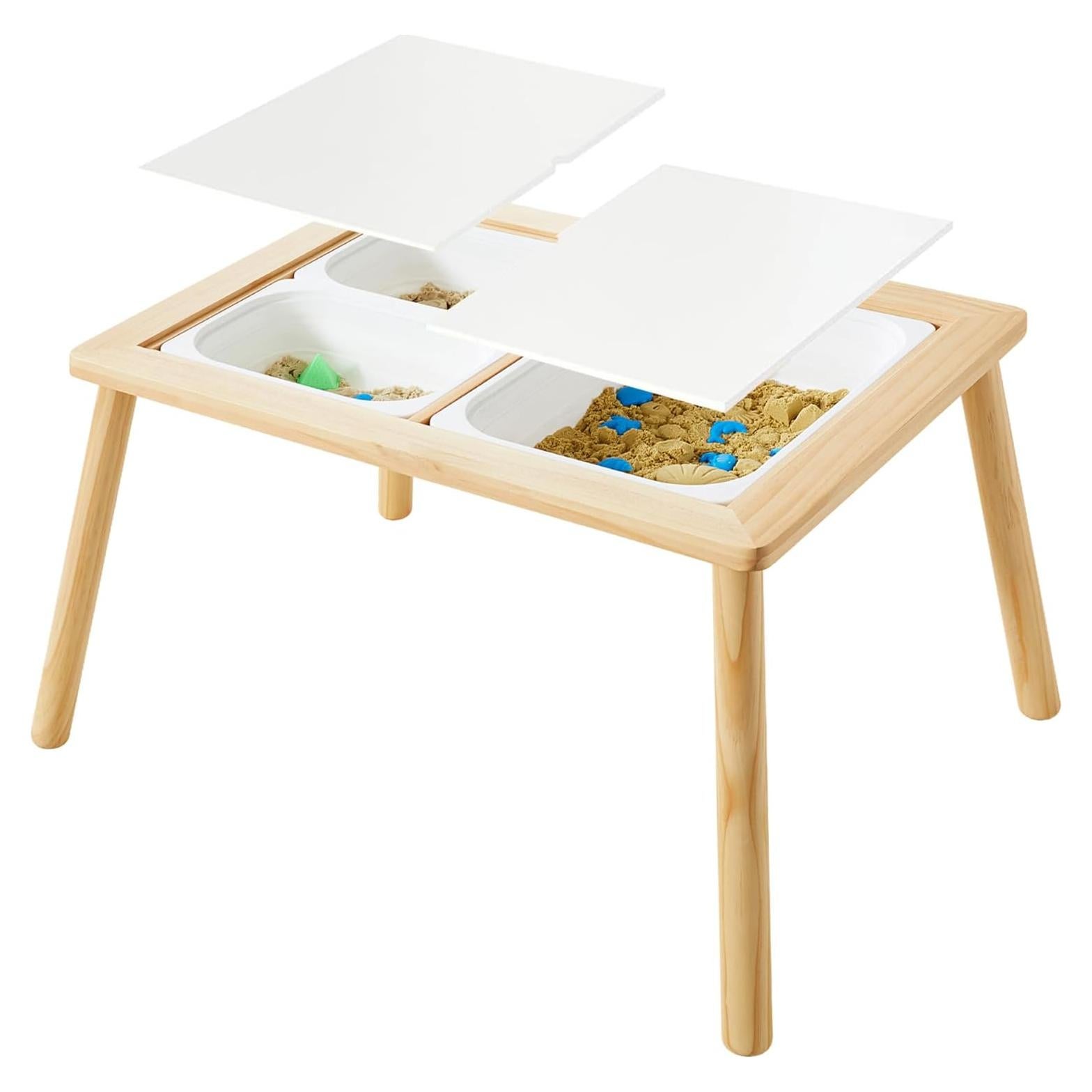 Mesa Sensorial Asweets para Niños 3 a 5 Años con 3 Contenedores