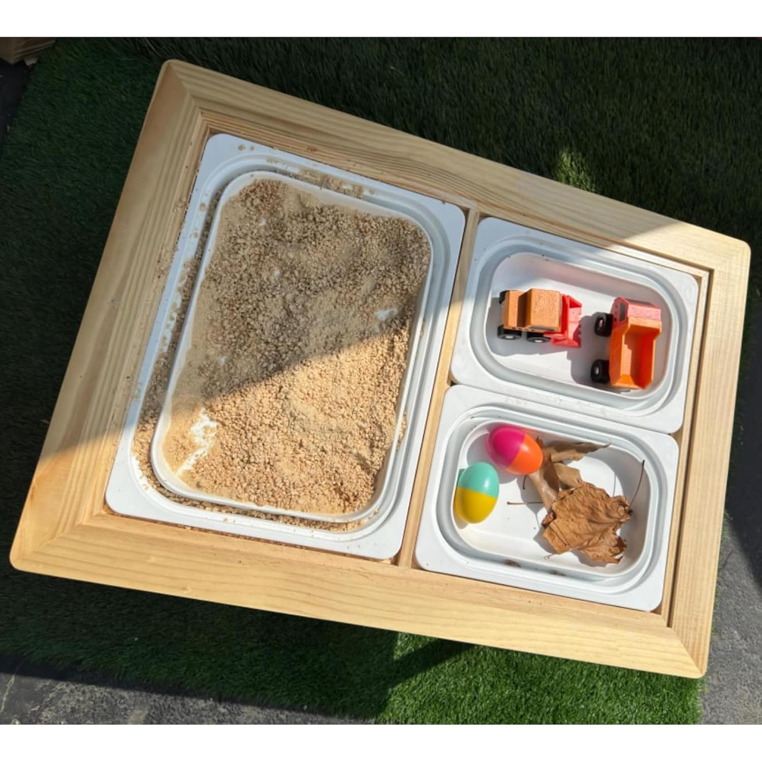 Mesa Sensorial Asweets para Niños 3 a 5 Años con 3 Contenedores