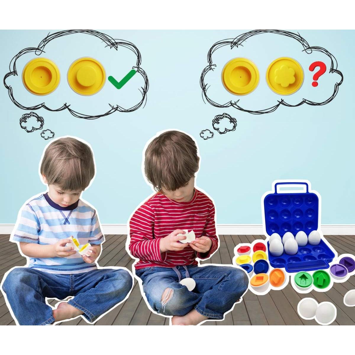 Set de Huevos de Clasificación Beakabao 12 Piezas Montessori