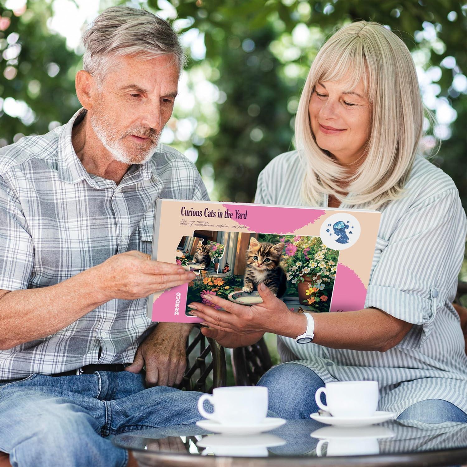 Rompecabezas de Demencia QUOKKA 13 Piezas Aves y Gatos
