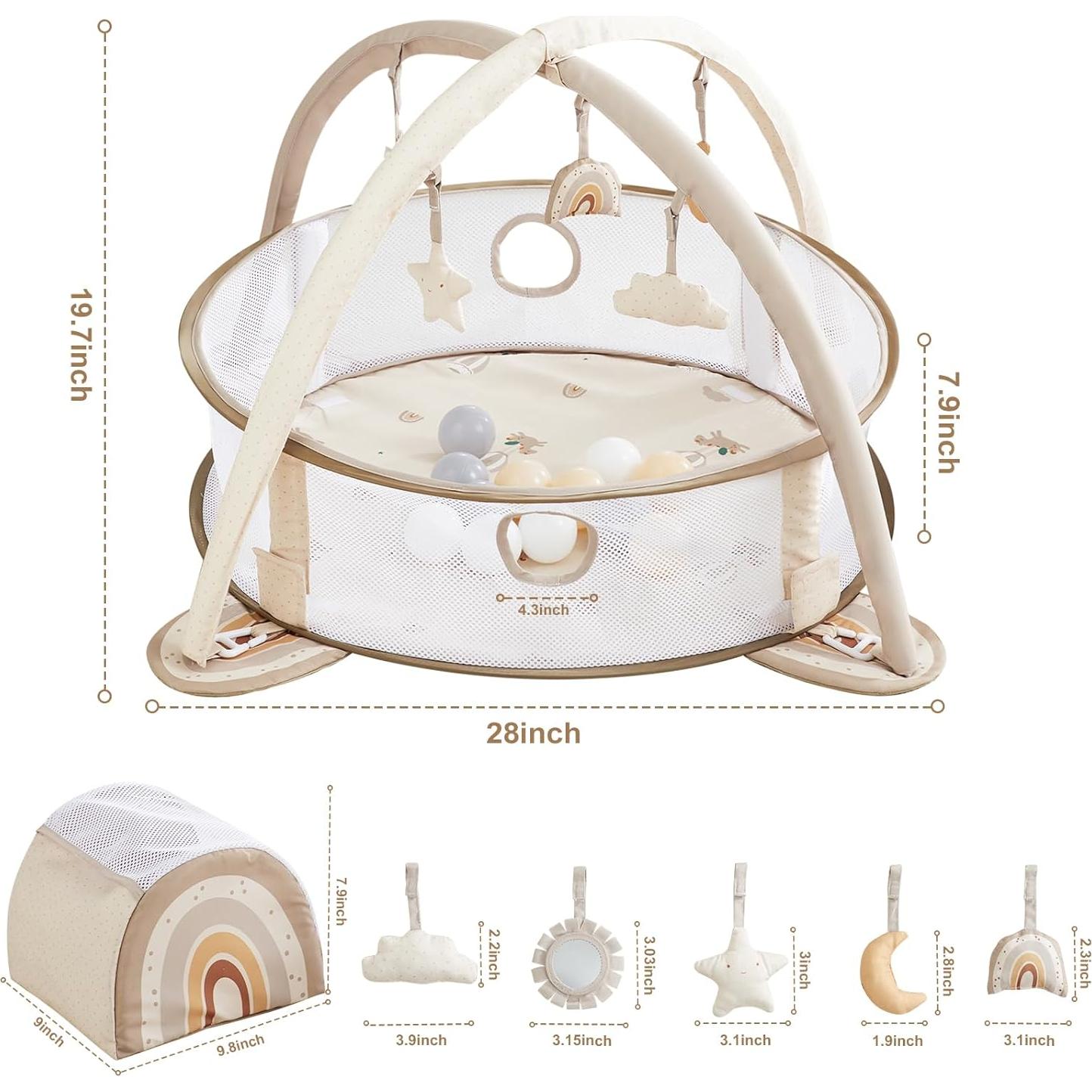 Gimnasio de Juego Beright 5 en 1 con Pelotas y Juguetes