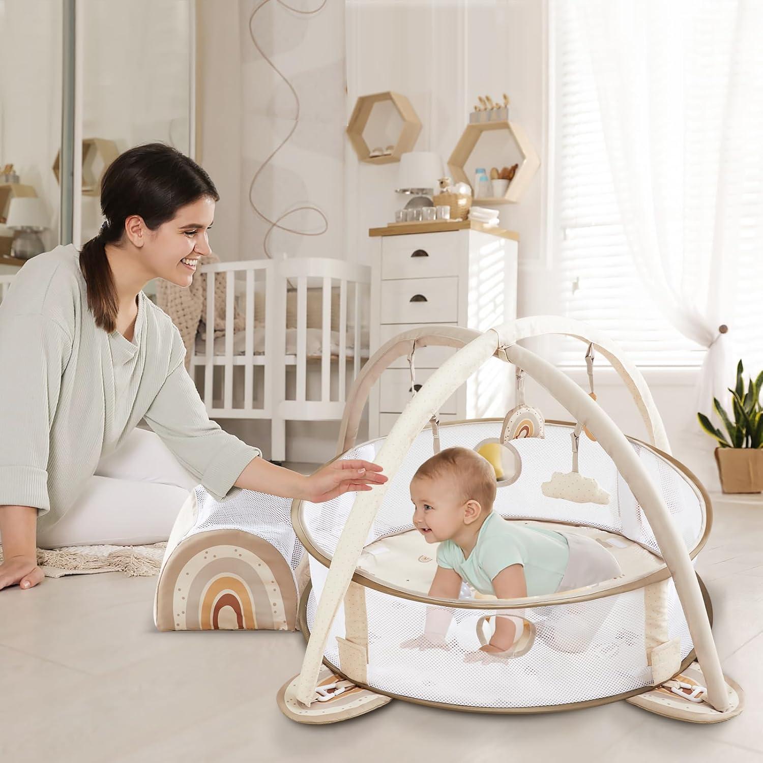 Gimnasio de Juego Beright 5 en 1 con Pelotas y Juguetes