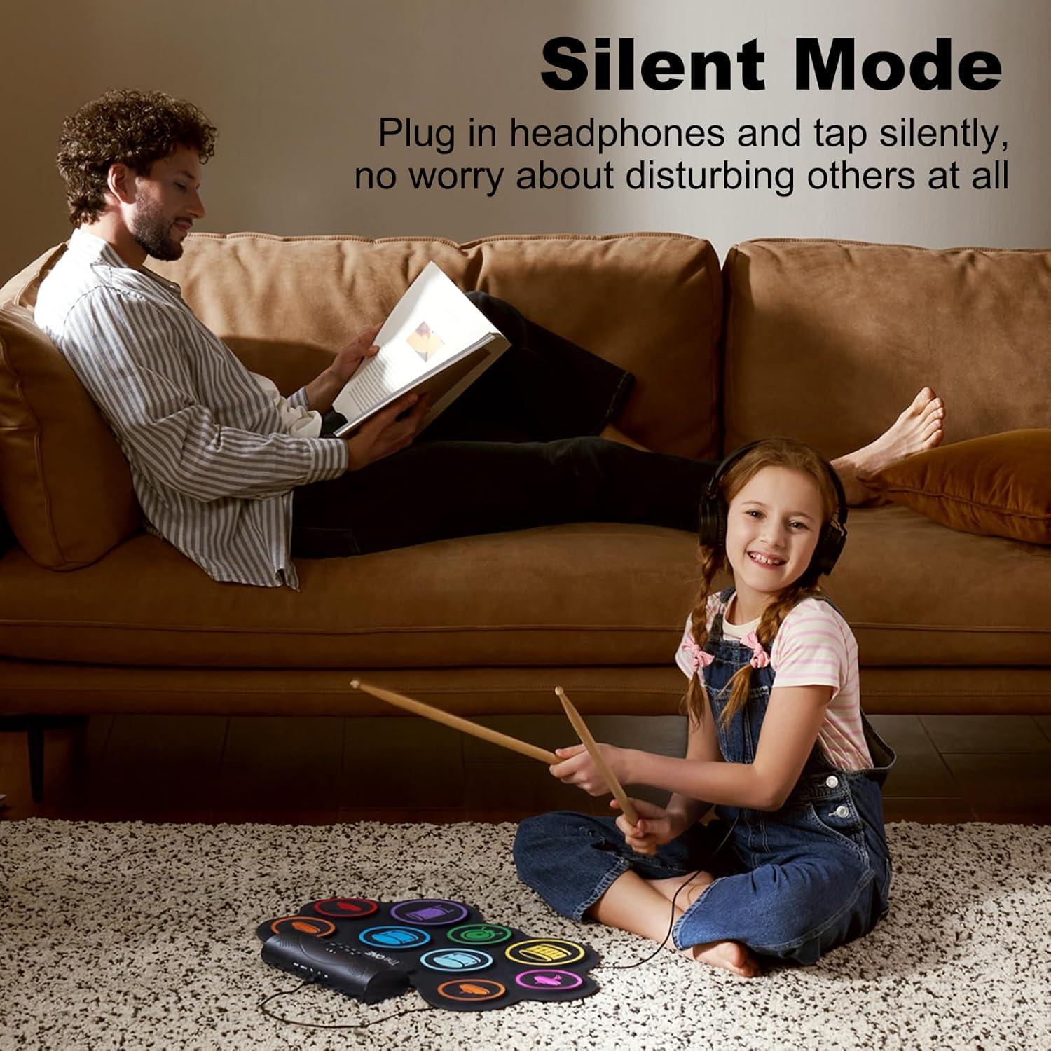 Conjunto de Batería Electrónica The ONE TRD1 9 Pads Portátil