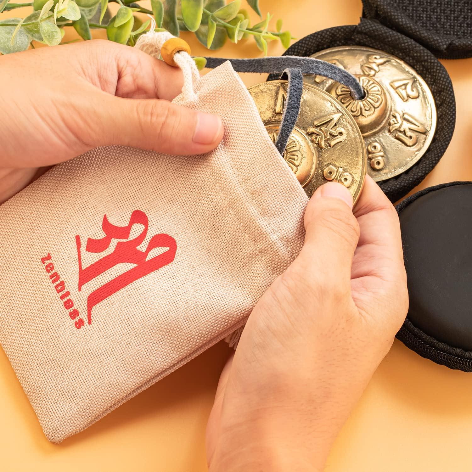 Címbalos Tingsha ZenBless Tibetanos 6.6 cm Bronce para Meditación