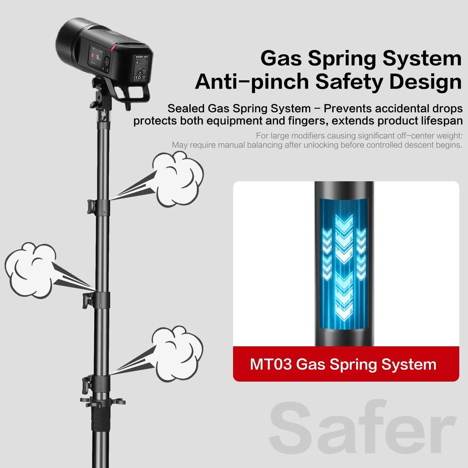 Soporte de Luz FreeSea Aluminio 270cm Carga 8kg Trípode