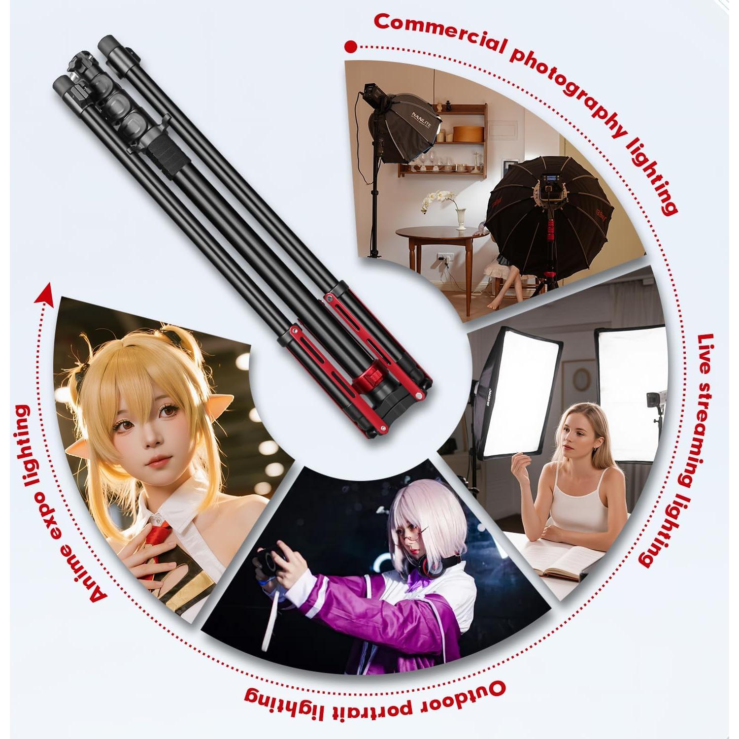 Soporte de Luz FreeSea Aluminio 270cm Carga 8kg Trípode