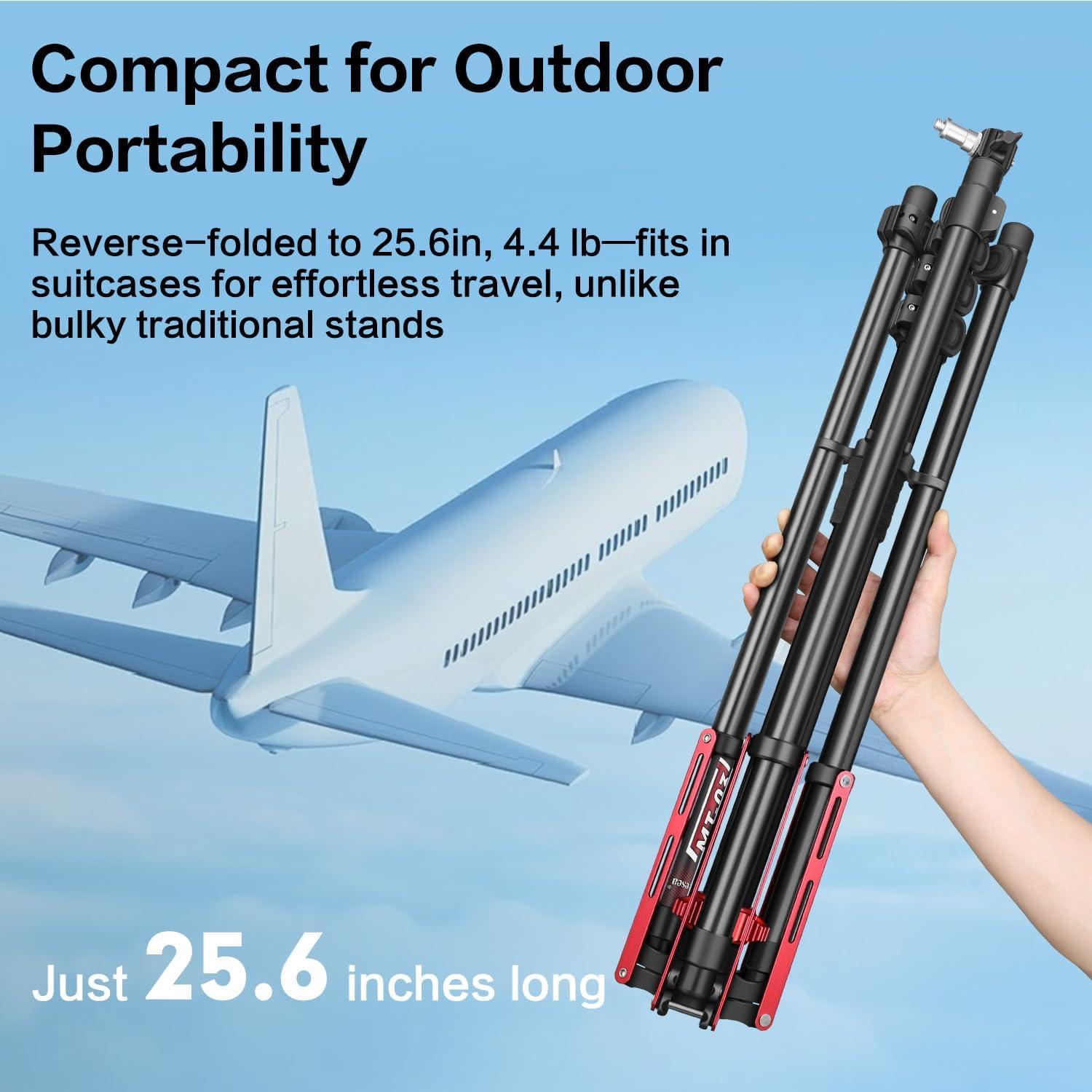 Soporte de Luz FreeSea Aluminio 270cm Carga 8kg Trípode