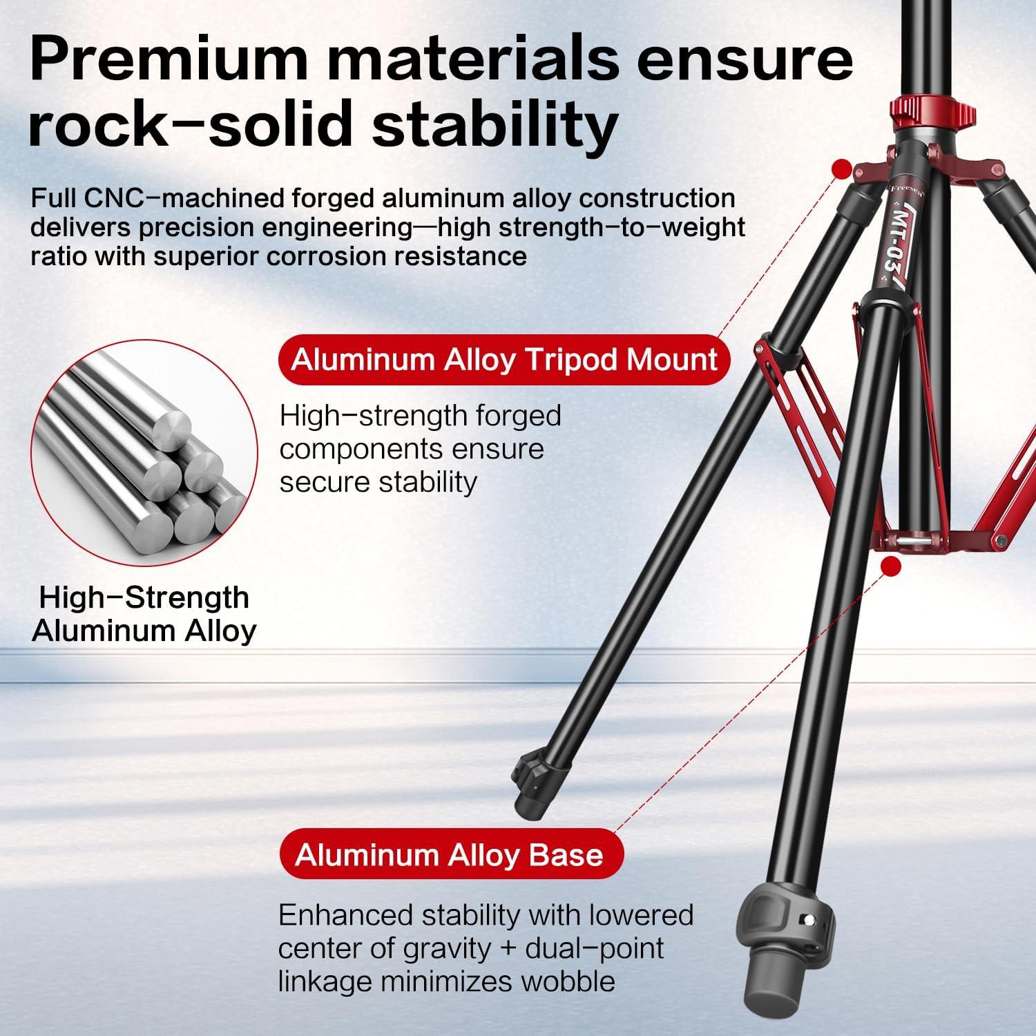 Soporte de Luz FreeSea Aluminio 270cm Carga 8kg Trípode