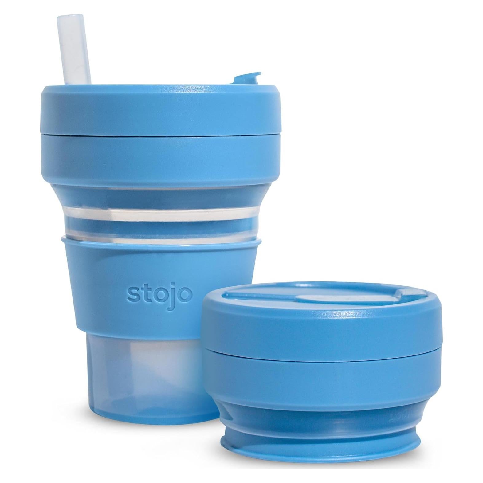 STOJO Taza Plegable 355ml - Silicona Reutilizable Acero