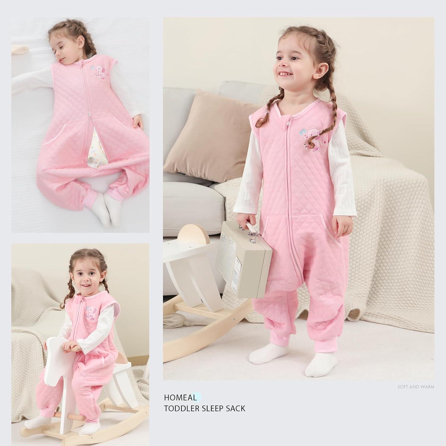 Saco de Sueño HOMEAL para Niños 1.0 TOG Rosa 2-3T