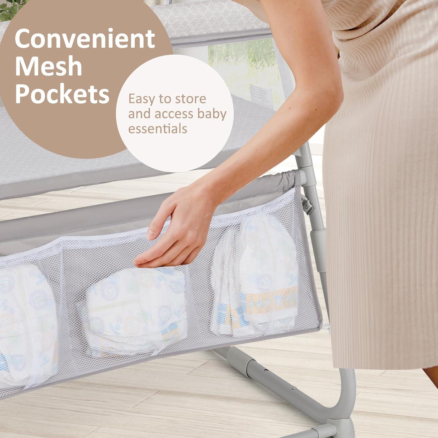 Cuna para Bebé INFANS 3 en 1 Beige, Ajustable y Abatible