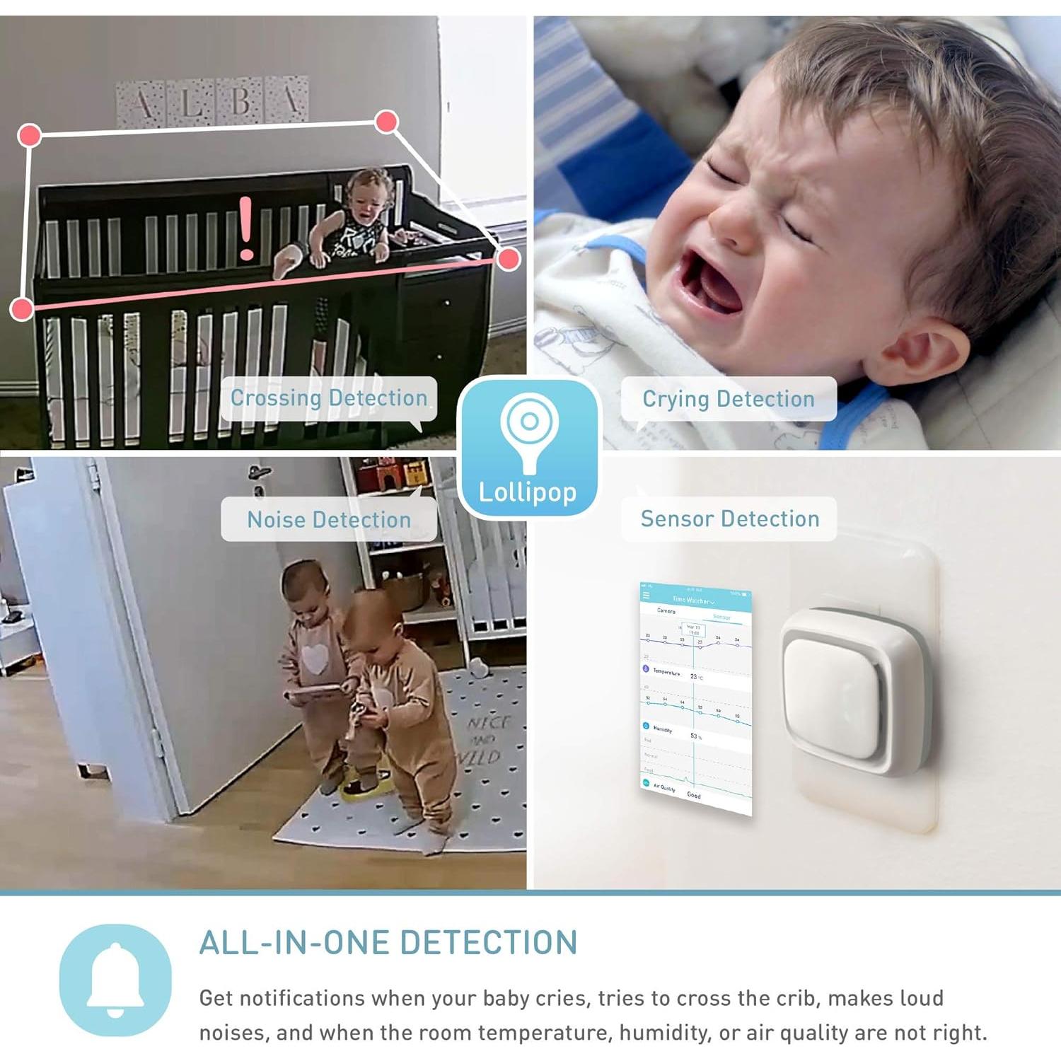 Monitor de Bebé Lollipop Algodón de Azúcar Wi-Fi 1080p